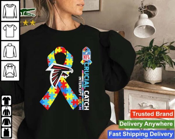 Atlanta Falcons Crucial Catch Intercept Autism Sweatshirt 1