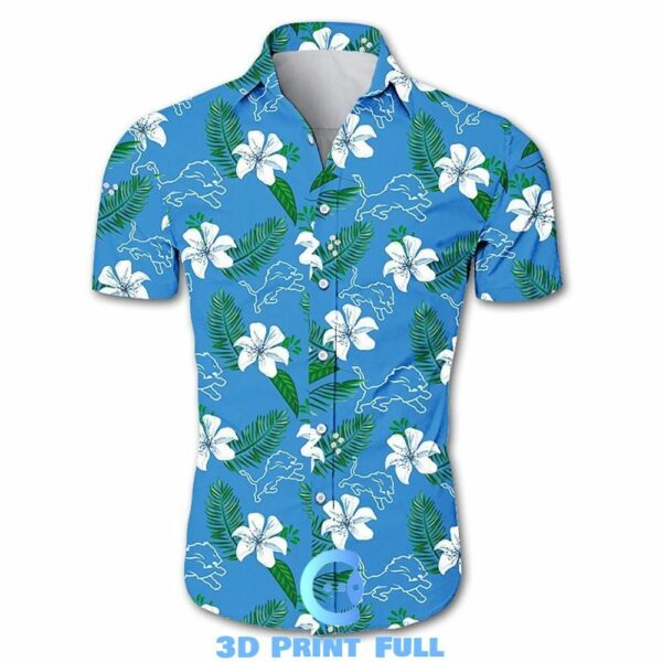 Beach Shirt Detroit Lions Hawaiian Shirt Short Sleeve For Summer Collection Trendy Aloha