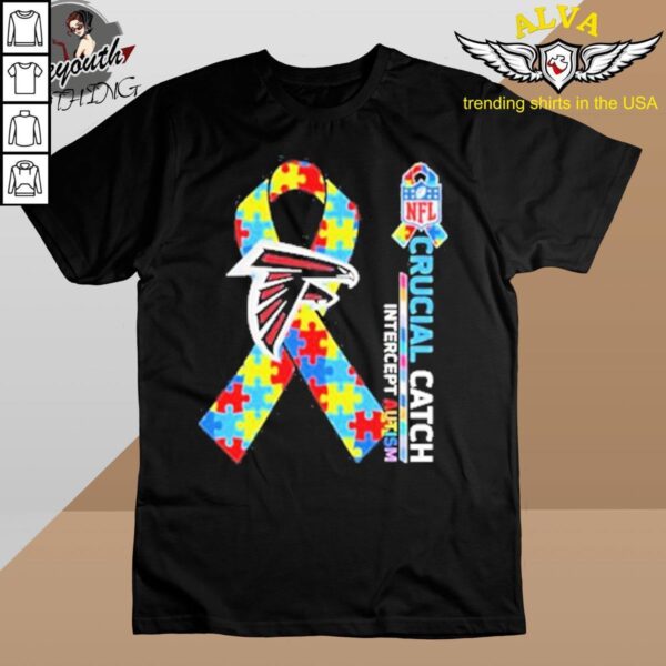 Best atlanta falcons crucial catch intercept autism shirt