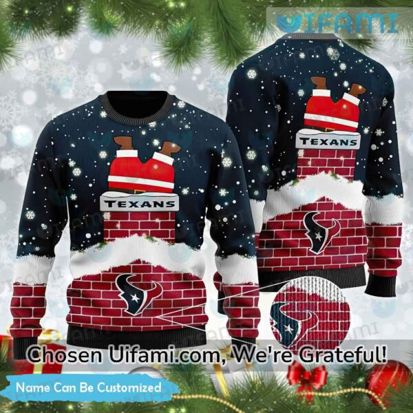 Custom Houston Texans Sweater Affordable Santa Claus Texans Gift