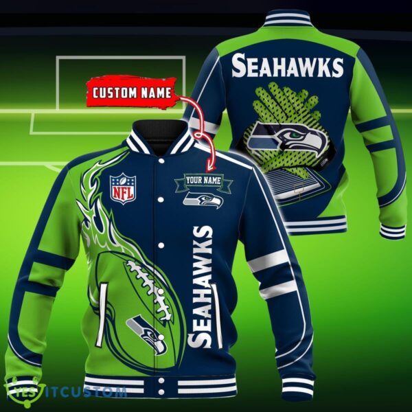 Custom Name Seattle Seahawks NFL Teams Baseball Jacket Impressive Gift