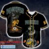 Custom Number And Name Green Bay Packers skellington Halloween Baseball Jersey Unisex