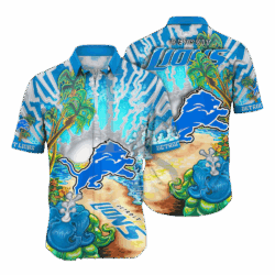 Detroit Lions Aloha Island Unisex Hawaiian Shirt