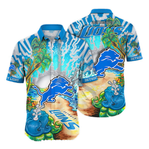 Detroit Lions Aloha Island Unisex Hawaiian Shirt