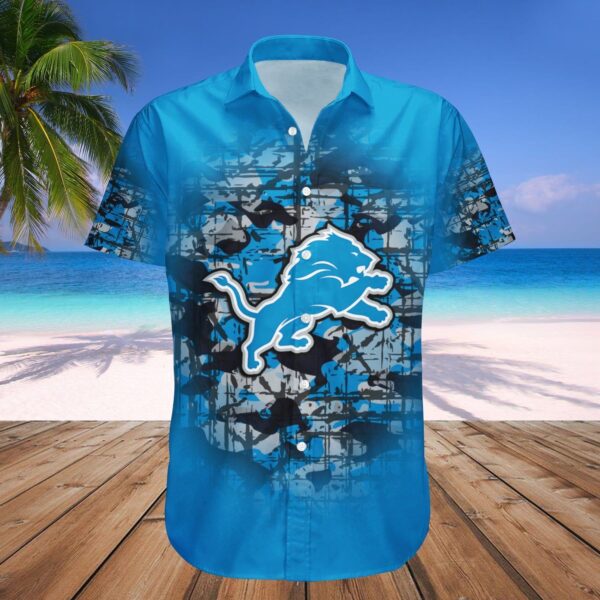 Detroit Lions Hawaii Shirt Camouflage Vintage NFL
