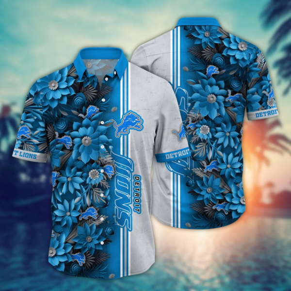 Detroit Lions NFL Hawaiian Shirt Custom Ice Cold Drinks Aloha Shirt