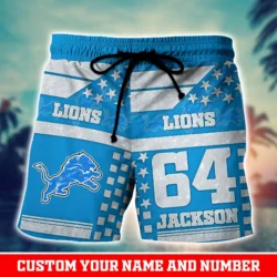Detroit Lions Parrot Island NFL full 3D Short for fans