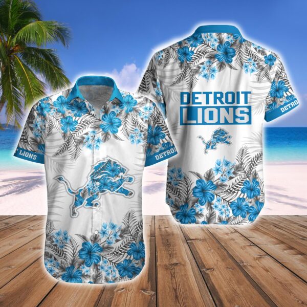 Detroit Lions Tropical Hawaiian Fan Shirt Shorts Urban Pride Combo