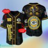 Green Bay Packers NFL BASEBALL JERSEY CUSTOM NAME AND NUMBER Best Gift For Men And Women Fans