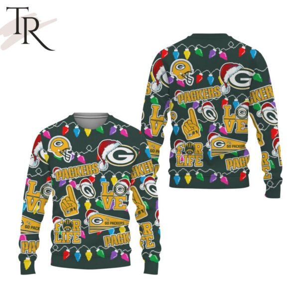 Green Bay Packers Ugly Christmas 3D Unisex Hoodie 7