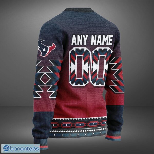 Houston Texans 3D Football ugly Sweater All Over Printed For Fans Custom Number And Name 1