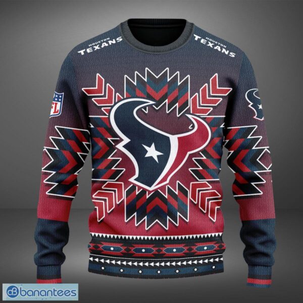 Houston Texans 3D Football ugly Sweater All Over Printed For Fans Custom Number And Name