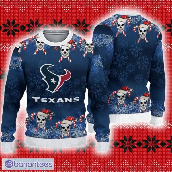 Houston Texans Christmas Skull AOP Myrrh Knitted Sweater Gift For Chirstmas