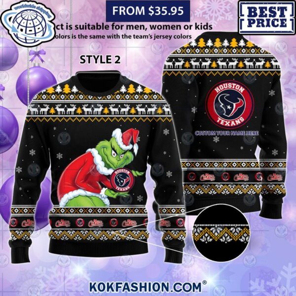 Houston Texans Grinch NFL Sweater christmas gift black edition