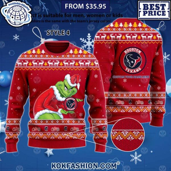 Houston Texans Grinch NFL Sweater christmas gift red edition