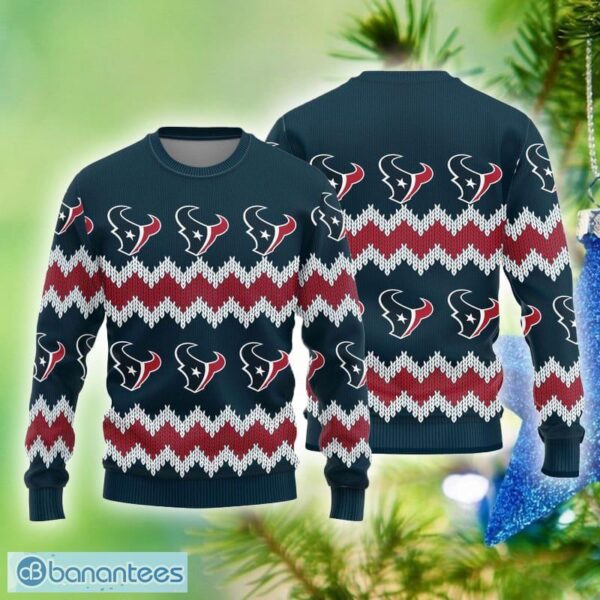 Houston Texans Logo Knitted Pattern Ugly Christmas Sweater