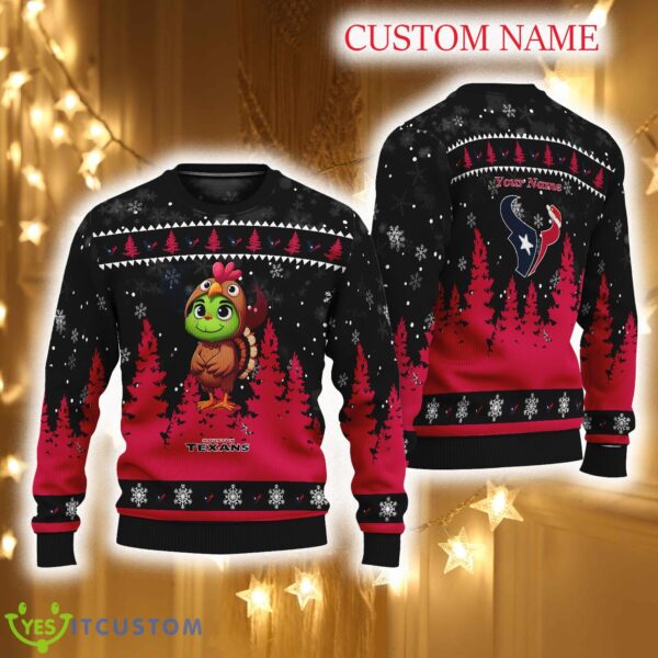 Houston Texans NFL Knitted Christmas Sweater New Gift Custom Name