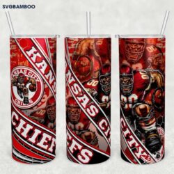 Kansas City Chiefs NFL  Skinny Tumbler mascot