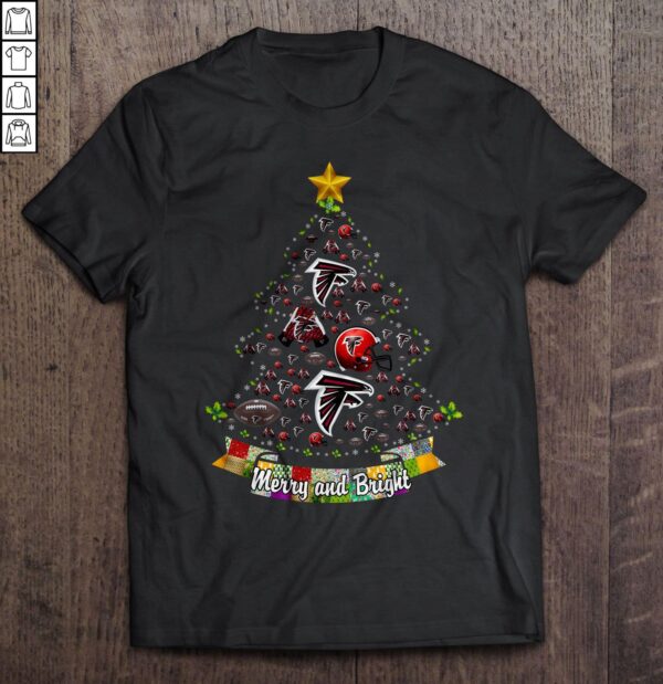 Merry And Bright Atlanta Falcons NFL Christmas Tree Shirt