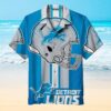NFL Detroit Lions Blue Silver Helmet Hawaiian Shirt