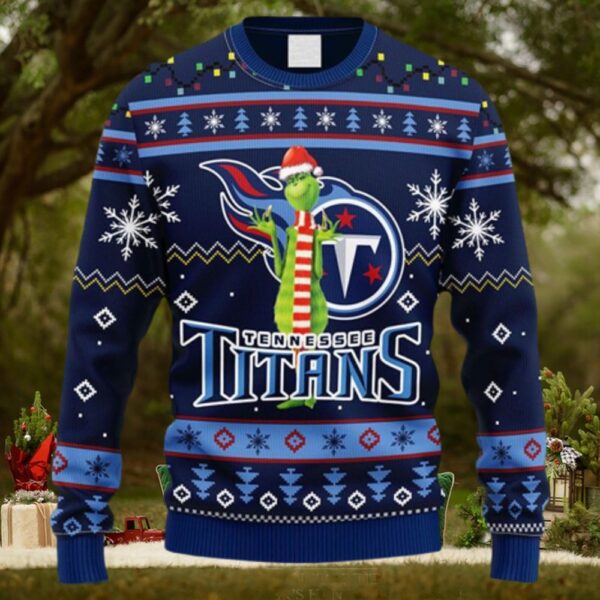 NFL Fans Tennessee Titans Funny Grinch Christmas Ugly Sweater For Men Women