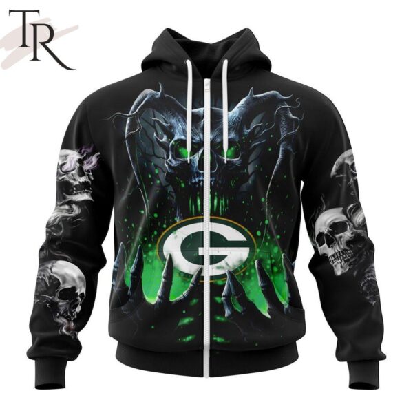 NFL Green Bay Packers Special Skull Art Design Hoodie 2