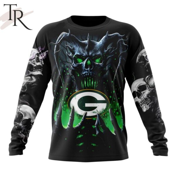 NFL Green Bay Packers Special Skull Art Design Hoodie 6