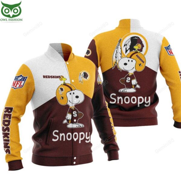 NFL Washington Redskins Snoopy new 3D Hoodie baseball jacket for fan
