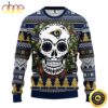 NFL Los Angeles Rams Skull Flower Ugly Christmas Ugly Sweater vmfhqc