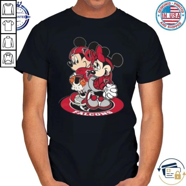 Official NFL Atlanta Falcons Mickey Mouse And Minnie Mouse Shirt