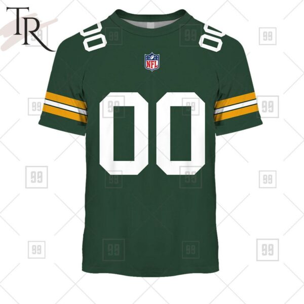 Personalized NFL Green Bay Packers Home Jersey Style Hoodie 3