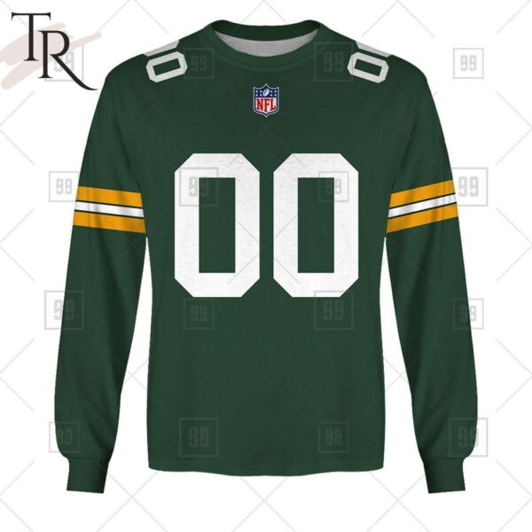 Personalized NFL Green Bay Packers Home Jersey Style Hoodie 4