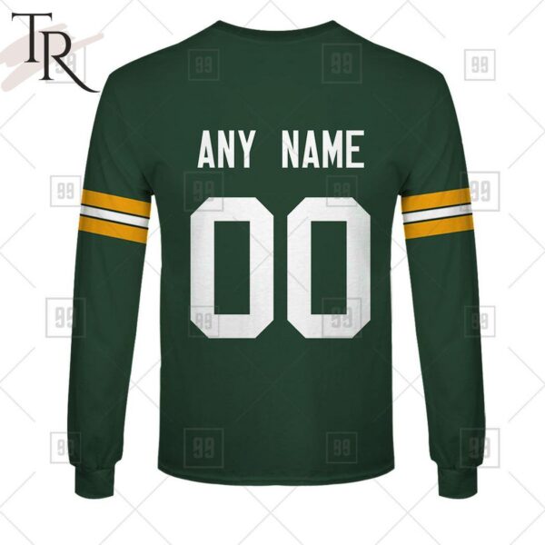 Personalized NFL Green Bay Packers Home Jersey Style Hoodie 8