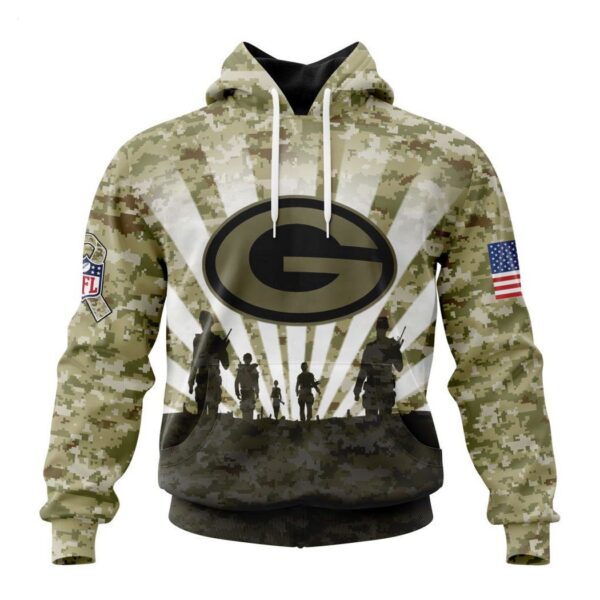 Personalized NFL Green Bay Packers Salute To Service Honor Veterans And Their Families Hoodie 1