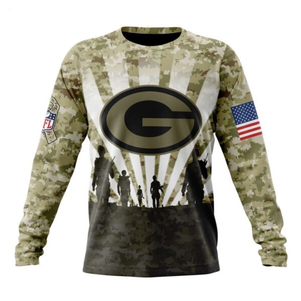 Personalized NFL Green Bay Packers Salute To Service Honor Veterans And Their Families Hoodie 6