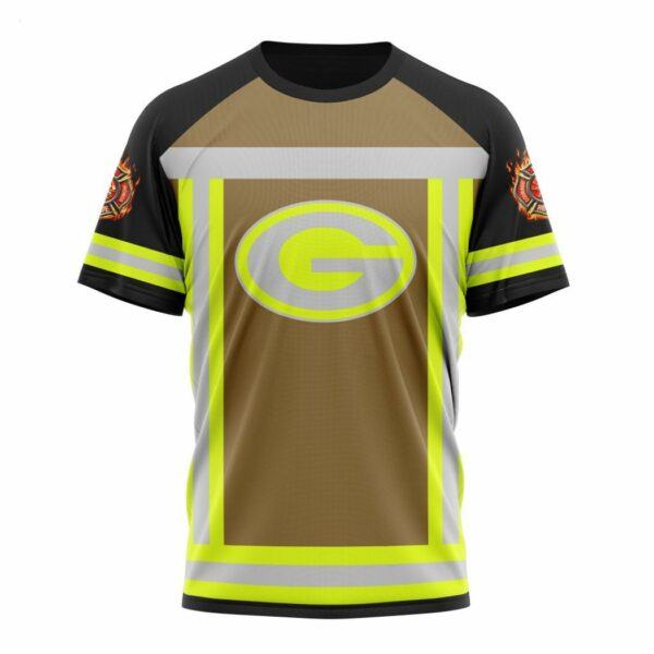 Personalized NFL Green Bay Packers Special Firefighter Uniform Design T Shirt 8