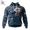 Personalized NFL Green Bay Packers Special Navy Camo Veteran Design Hoodie Personalized NFL Green Bay Packers Special Navy Camo Veteran Design Hoodie 1