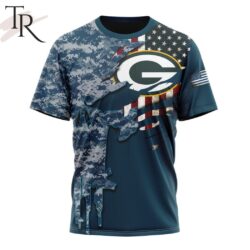 Personalized NFL Green Bay Packers Special Navy Camo Veteran Design Hoodie 8