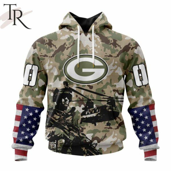 Personalized NFL Green Bay Packers Special Salute To Service Design Hoodie 1