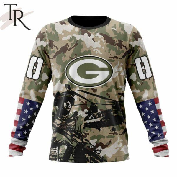 Personalized NFL Green Bay Packers Special Salute To Service Design Hoodie 6