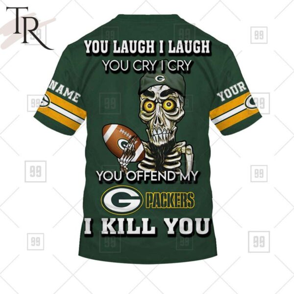 Personalized NFL Green Bay Packers You Laugh I Laugh Jersey Hoodie 7