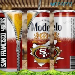 Red 49ers Tumbler Modelo Beer Zipper San Francisco 49ers Gift