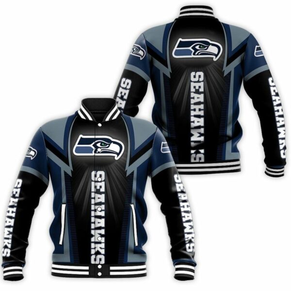 Seattle Seahawks 3d model Personalized Baseball Jacket