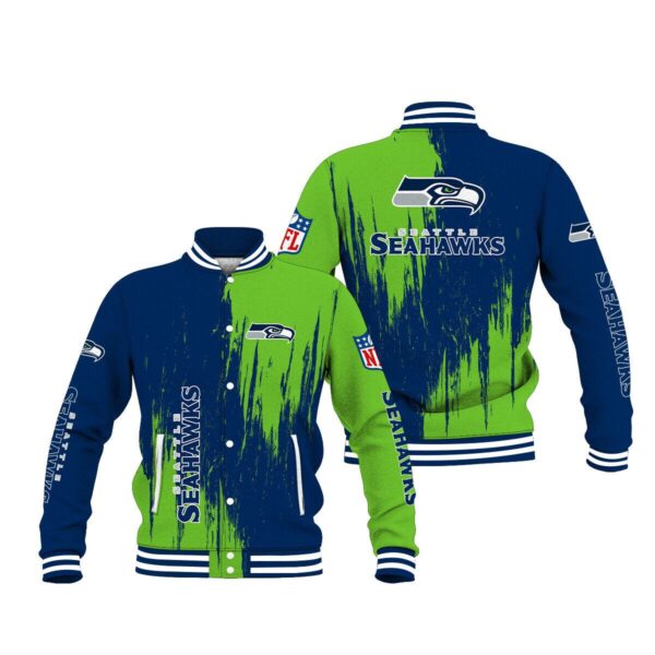 Seattle Seahawks 3d model new 2023 Personalized Baseball Jacket