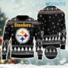 Steelers Christmas Sweater Black AOP Pittsburgh Steelers Gift Steelers Christmas Sweater Black AOP Pittsburgh Steelers Gift