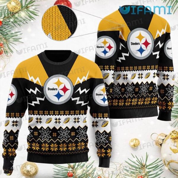 Steelers Christmas Sweater Lightning Strike Pittsburgh Steelers Gift