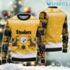 Steelers Christmas Sweater Reindeer In Snow Pittsburgh Steelers Gift