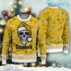 Steelers Christmas Sweater Santa Sugar Skull Pattern Pittsburgh Steelers Gift Steelers Christmas Sweater Santa Sugar Skull Pattern Pittsburgh Steelers Gift