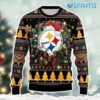 Steelers Ugly Sweater Christmas Wreath Logo Pittsburgh Steelers Gift Steelers Ugly Sweater Christmas Wreath Logo Pittsburgh Steelers Gift