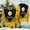 Steelers Ugly Sweater Gold Black AOP Pittsburgh Steelers Gift
